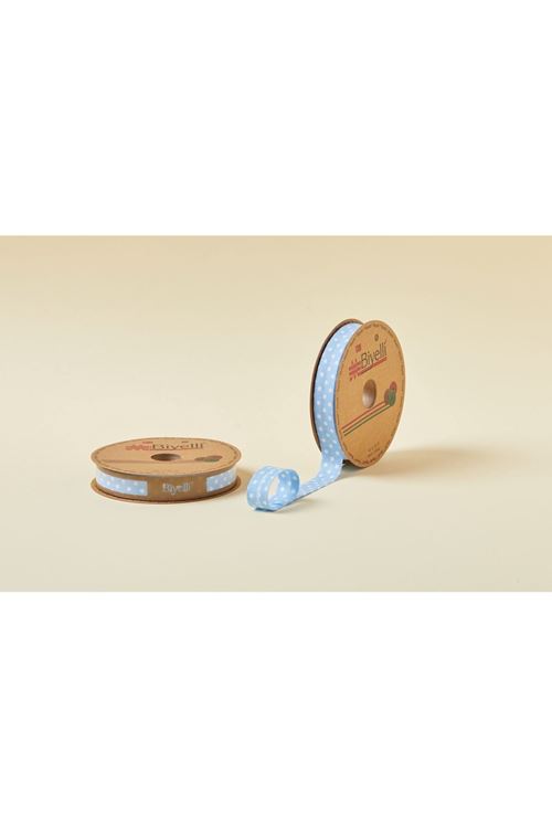 Biye Büyük Puanlı Katlı A12 Mavi 2 cm 25 Metre %65 Koton %35 Polyester