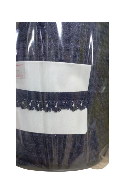 Çamaşır Lastiği Dantelli 1 cm 1 Metre Lacivert