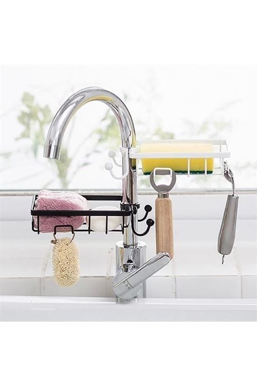 BUFFER® Paslanmaz Çelik Mutfak Banyo Musluğuna Sabitlenebilir Sabunluk