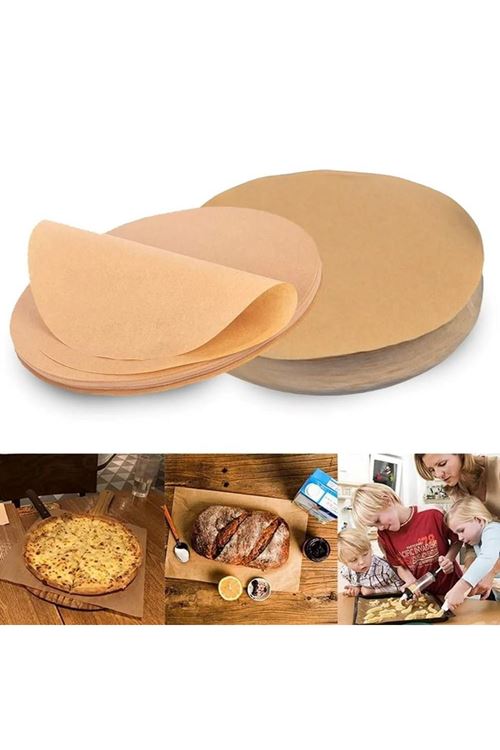 BUFFER® 50 Adet Air Fryer Pişirme Kağıdı Yağ Geçirmez  21,5 cm Yuvarlak Model XXL Model Uyumlu