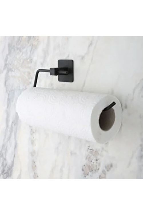 BUFFER® Kendiliğinden Yapışkanlı Siyah Paslanmaz Metal Rulo Havluluk Aparat