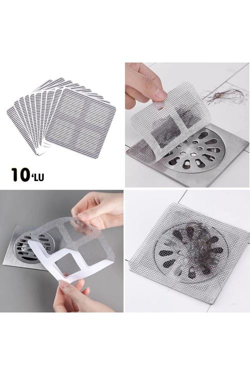 BUFFER® 10'lu Banyo ve Mıutfak Lavabo Koku Önleyici ve Haşere Böcek Önleyici Gider Filtresi