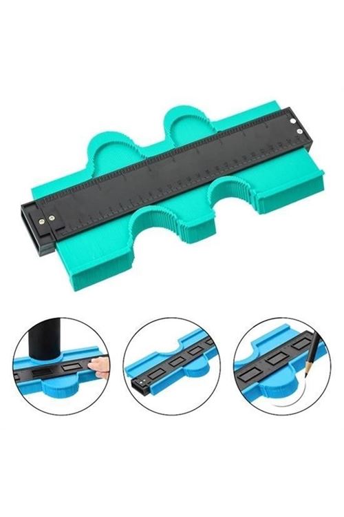 BUFFER® Kontur Ölçüm Cihazı Ahşap Fayans Şekillendirme Kalıbı 24 cm