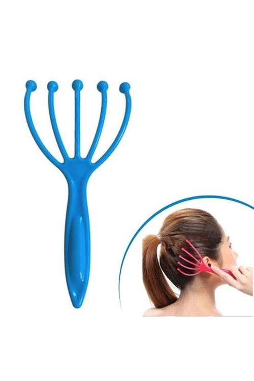 BUFFER® Çok Fonksiyonlu 5 Uçlu Bilyeli Baş Boyun Bacak Kol Masaj Alet Rahatlatıcı Kafa Masaj Aparatı