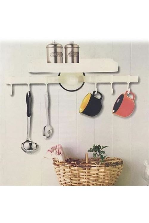 BUFFER® Askılı Raf Çok Fonksiyonlu Mutfak Banyo Tuvalet Tutacak ve Raf