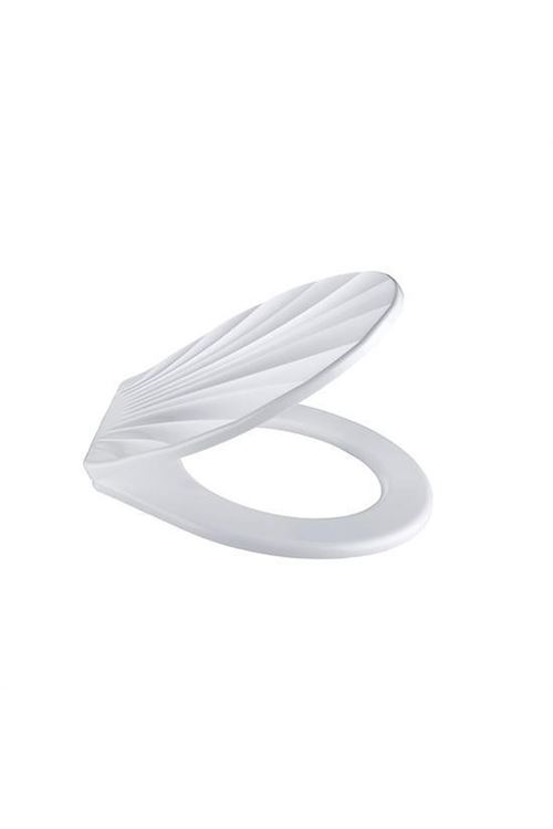 BUFFER® Desenli Şık Ergonomik Rahat Beyaz Renk Klozet Kapağı