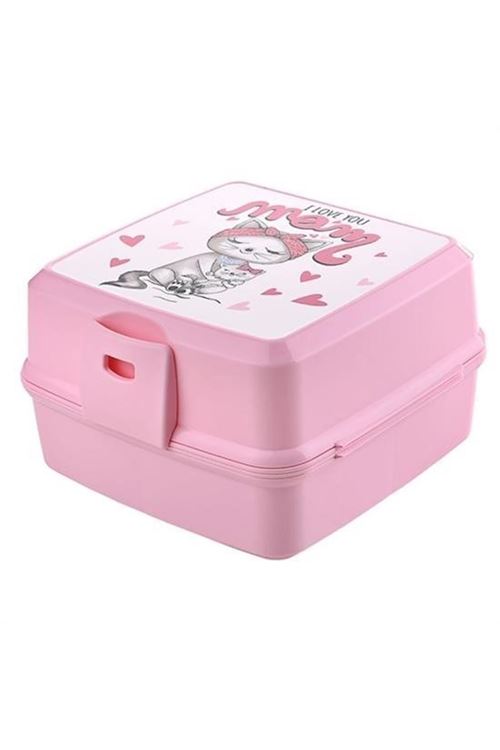 BUFFER® Kendiliğinden Kaşık Çatallı Beslenme Kutusu 4 Bölmeli Çocuk Beslenme Kabı Saklama Kutusu