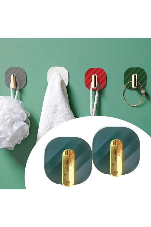 BUFFER® 2li Yapışkanlı Retro Askılık Dolap Kapak Kulpu Yeşil