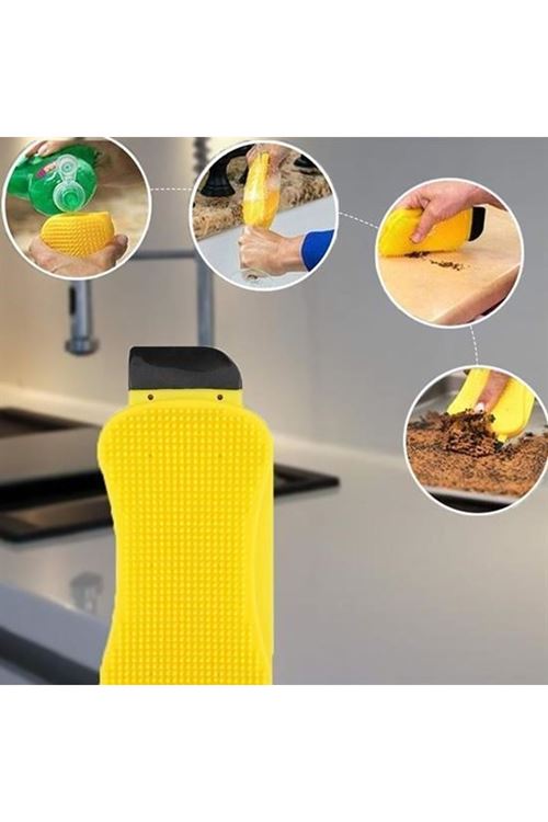 BUFFER® Çok Fonksiyonlu Deterjan Hazneli Pratik Bulaşık Yıkama Fırçası