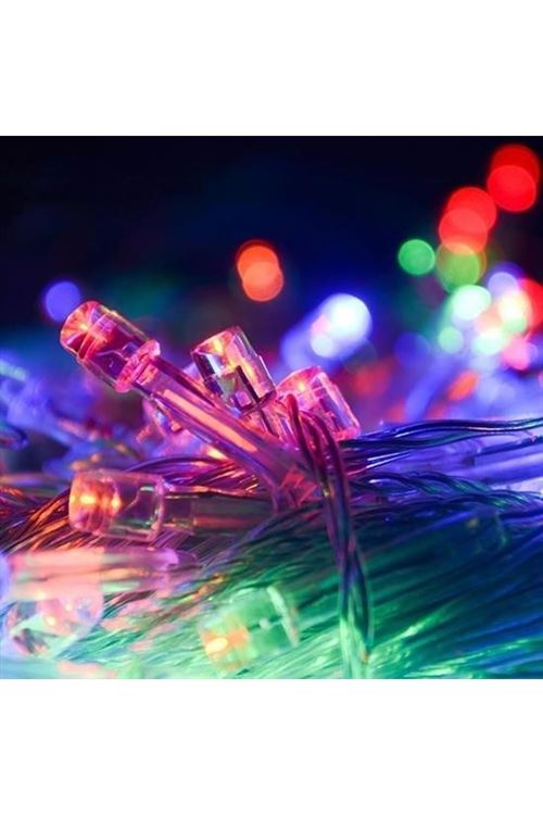 BUFFER® 10 Metre 100 Ledli 8 Fonksiyonlu Karışık Renkli RGB Led Lamba
