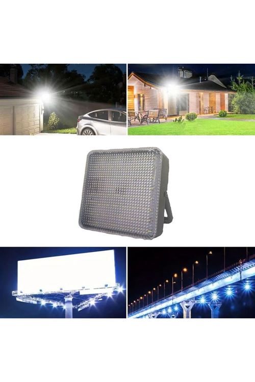 BUFFER® Dış Mekan ve Kamp İçin USB İle Şarj Olan 4 Farklı Işık Modlu Güçlü  Projektör Lamba 200W 3600 Mah