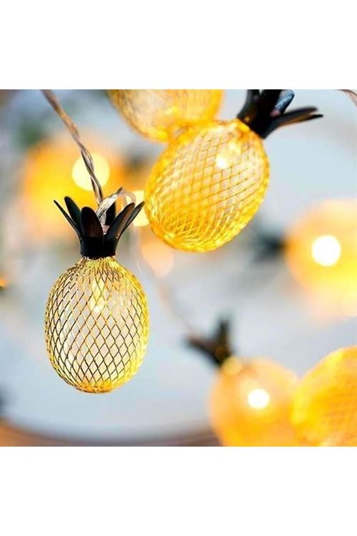 BUFFER® Dekoratif Pilli Pineapple Ananas Pilli Şerit Led Işık (1 Metre)