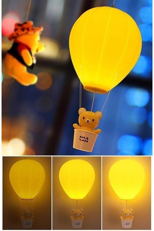 BUFFER® Balonlu Ayıcıklı Eğlenceli Dekoratif Gece Lambası Aydınlatması