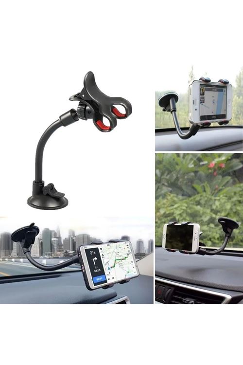 BUFFER® Akrobat Cama Sabitlenen Güçlü Vakumlu 360 Derece Dönen Tüm Modellere Uyan Oto Telefon Tutucu