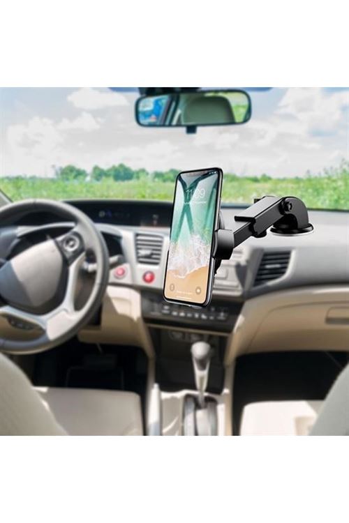 BUFFER® 360 Derece Dönen Torpido Üstü Uzunluk Ayarlamalı Vantuzlu Teleskopik Araç Telefon Tutucu