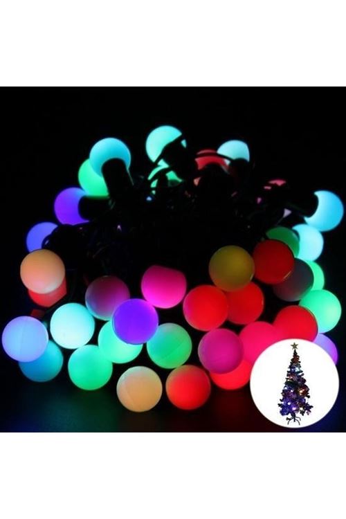 BUFFER® Dekoratif Minik Top 40 Ledli Dekoratif Dolama Led Işık (RGB)