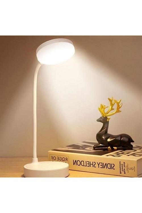 BUFFER® Yuvarlak USBli Dokunmatik 3 Kademeli 360 Derece  Özel Göz Korumalı Led Lityum Masa Lambası