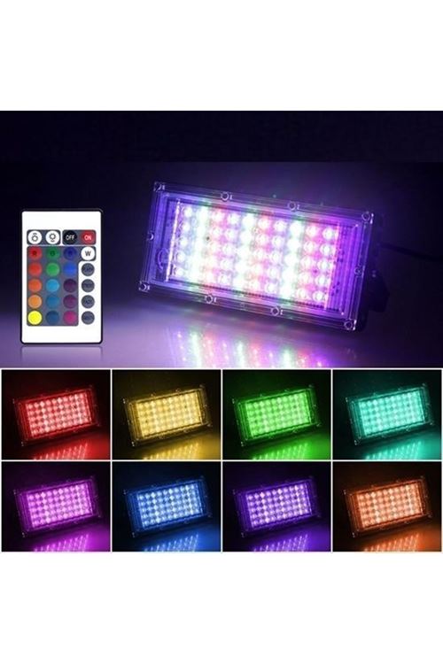 BUFFER® Kumandalı Led Işık Dış Cephe AydınlatmasıÇok Renkli RGBLed Panel Işık PartiLed Aydınlatma