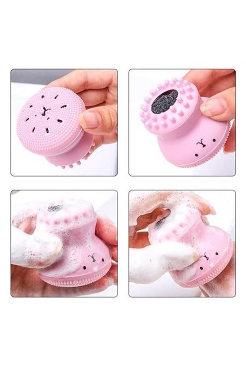 BUFFER® Peeling Etkili Mini El Yüz Cilt Temizleme Fırçası Silikon Temizlenmesi Kolay  Siyah Nokta Gi