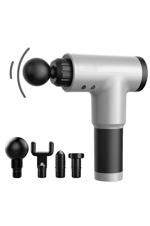 BUFFER®  6 Farklı Seviyeli Titreşimli 4 Farklı Başlıklı Büyük Boy Masaj Tabancası