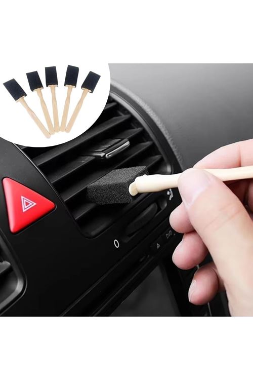 BUFFER® 5'li Araba Havalandırma Temizleme Fırçaları Klima Çıkışları,Toz Alma&Otomobil İçi Detaylı Mini Temizlik Aparatları