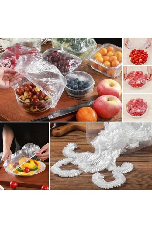 BUFFER® 100 Adet Tazeliği Koruyan Tencere ve Tabak Bonesi  Çok Amaçlı Kullan At Tabak Bonesi