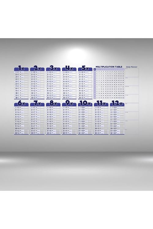 BUFFER® Statik Akıllı Kağıt Ingilizce Çarpım Tablosu 100x56 Cm(1 Adet Silgili Kalemli)