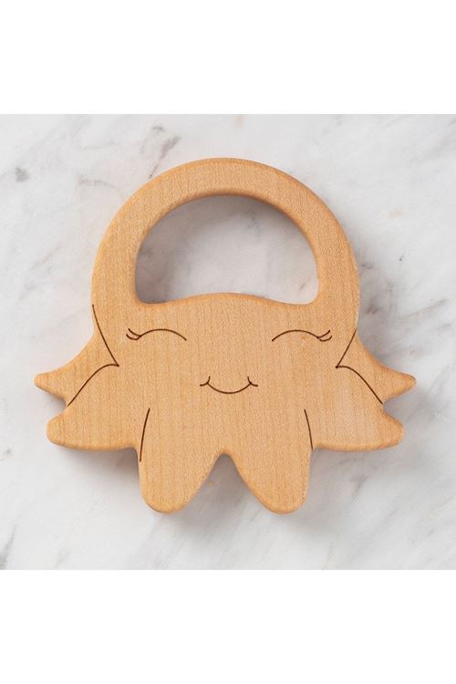 Hobi Baby Ahtapot Figürlü Organik Ahşap Diş Kaşıyı