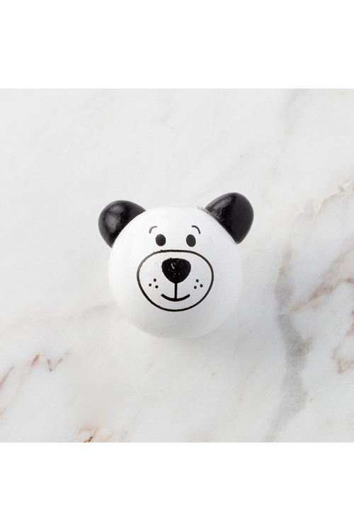 Loren 1 Adet Kulağı Siyah Ayı Figürlü Ahşap Boncuk