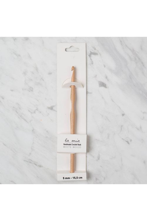 La Mia Whitewood 5 mm 15.5 cm Ahşap Yün Tığ