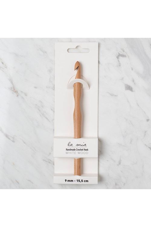 La Mia Whitewood 9 mm 15.5 cm Ahşap Yün Tığ