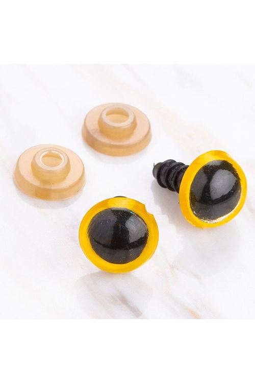 Loren 12 mm Sarı 5 Çift Amigurumi Göz