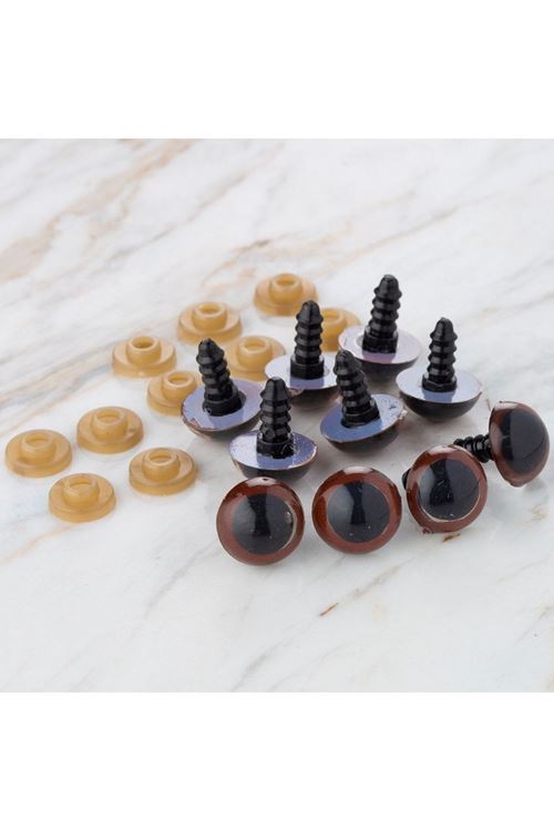 Loren 14 mm Kahverengi 5 Çift Amigurumi Göz