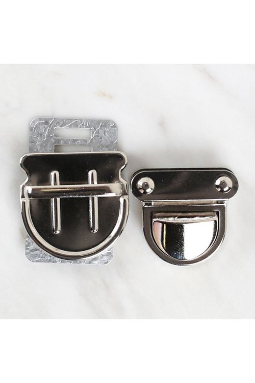 Loren Metal Çanta Kilidi Gümüş