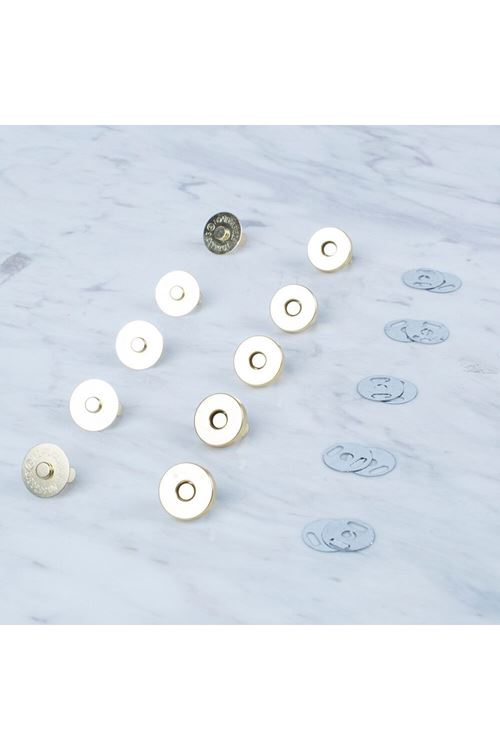 Loren Manyetik Altın Renk Metal 5 li Çıt Çıt Set