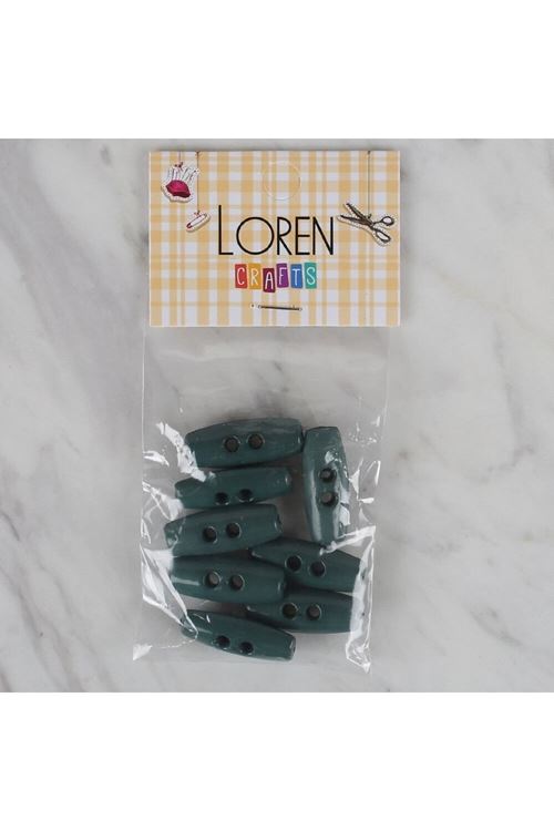 Loren Crafts yeşil 8 li çoban düğmesi - 65