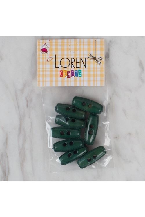 Loren Crafts yeşil 8 li çoban düğmesi - 92