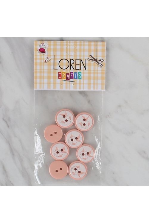 Loren Crafts somon 8 li balık düğme - 569