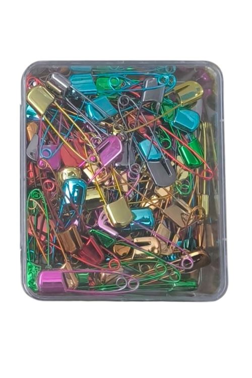 Çengelli İğne Kilitli Bebe Renkli Büyük 100 Adet