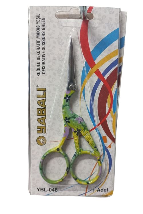 Nakış Makası Kuğulu Dekoratif Makas Yeşil YBL-048 Model 6