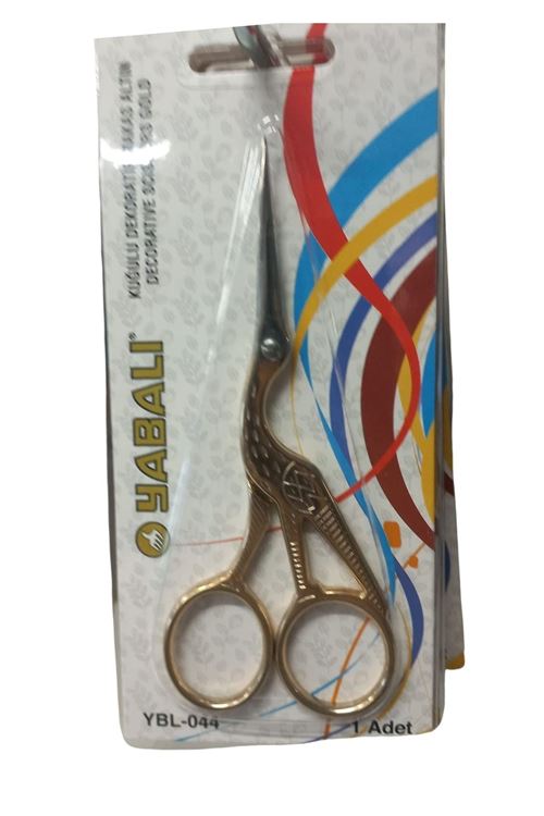 Nakış Makası Kuğulu Dekoratif Makas Altın YBL-044 Model 10