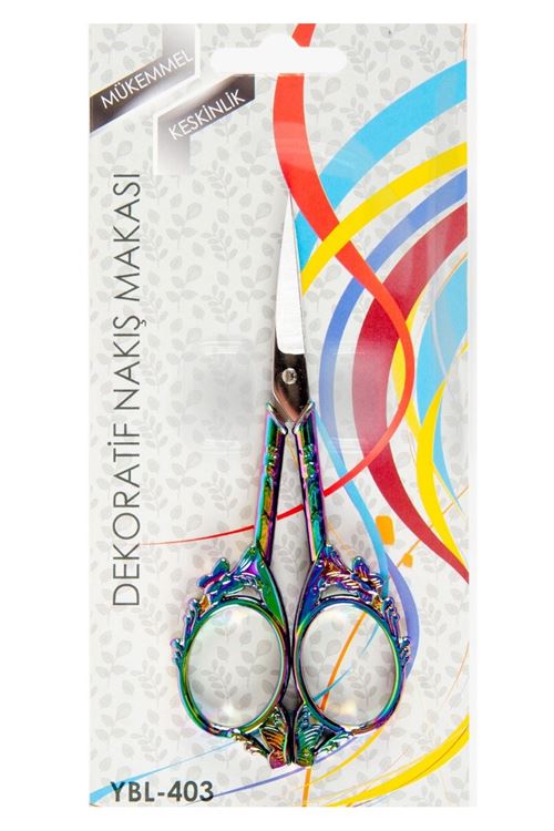 Nakış Makası Dekoratif Renkli Kelebek YBL-403 Model 23