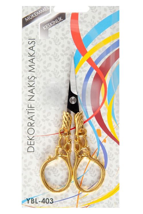 Nakış Makası Dekoratif Altın Kanat YBL-403 Model 17