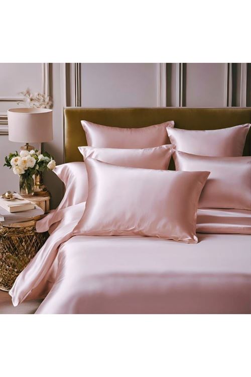 Antibakteriyel Terletmeyen İpek Saten Yastık Kılıfı 2'li 50x70 Pembe