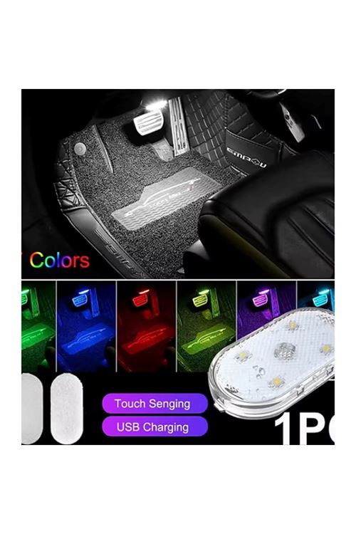 7 Renk Modlu Dokunmatik Sensörlü Mini Led Lamba