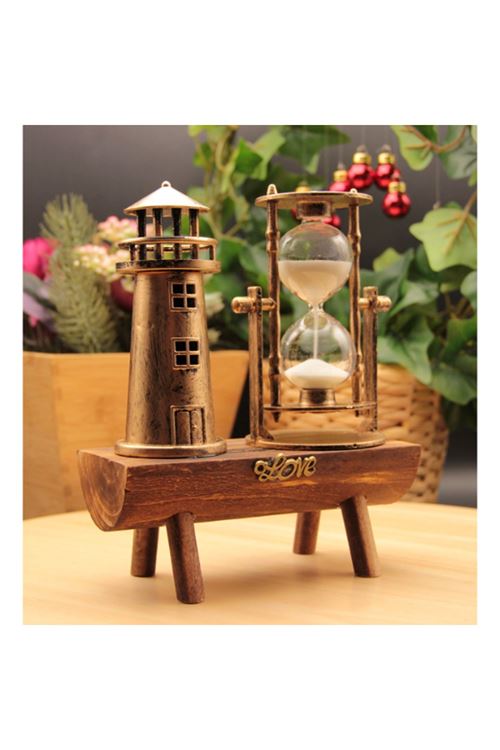 Deniz Feneri Biblolu Kum Saati