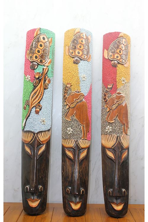 Ahşap Duvara Asmalı 1 Metre Maske