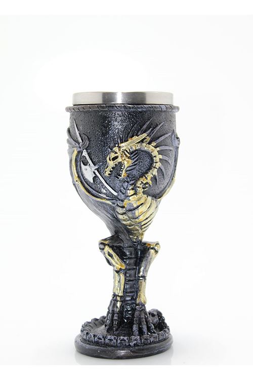 Ejderha Tasarımlı Paslanmaz Çelik Kadeh Bardak Model 2