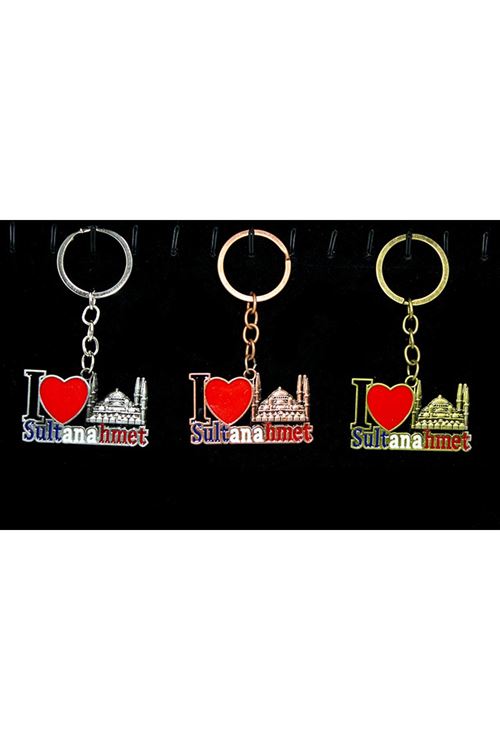 Metal Sultanahmet Anahtarlık (I Love Sultanahmet)