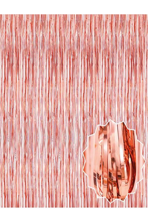 Rose Gold Püsküllü Kapı Perdesi